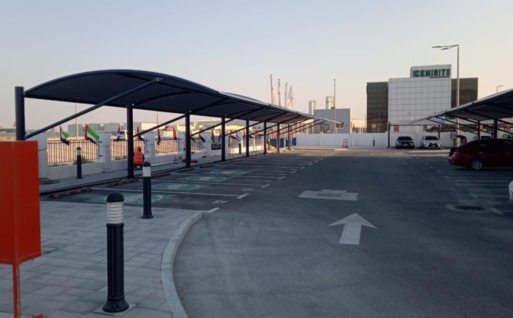 Bottom Support car parking shades car parking shades