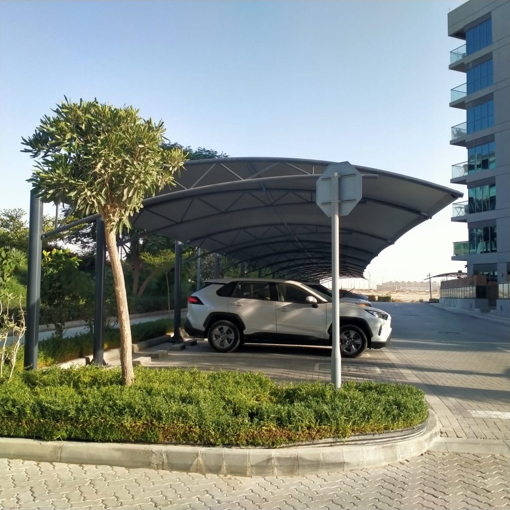 Truss car parking shades